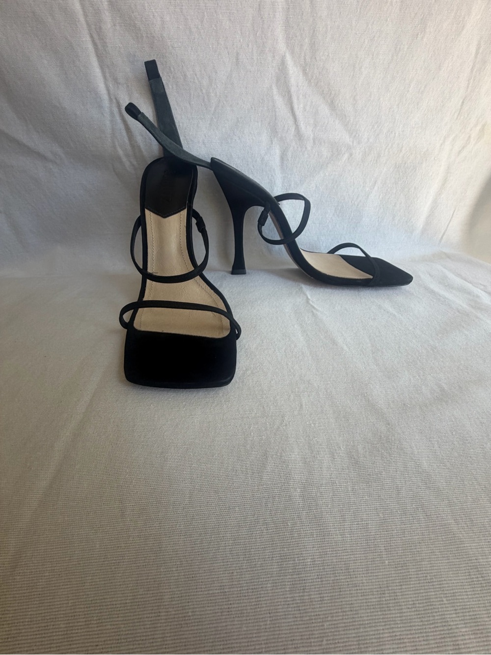 Shutz Elegant Black Strappy High Heel Sandals - Women's - missing ankle strap